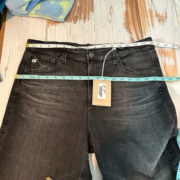 AG Adriano Goldschmied Saige High Rise Straight Jeans 10 Years Boundary - Picture 9 of 15